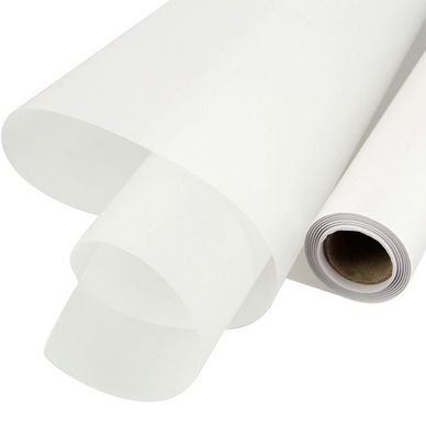 Papier Calque Blanc uni en rouleau (pour recopier les patrons) - 1m x 10m