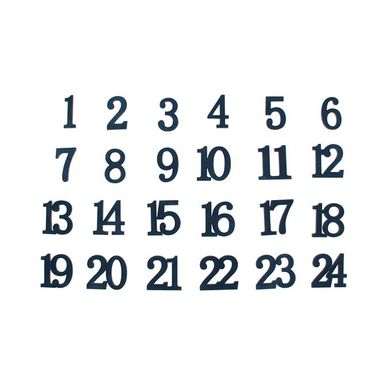 Coffret de 24 chiffres pour calendrier de l'avent - Feutrine - Blanc