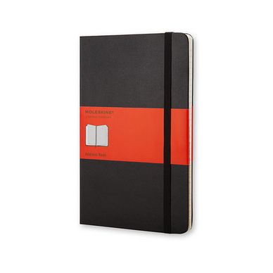 Moleskine carnet d'adresse, ft 13 x 21 cm, ligné, couverture solide, 240  pages, noir
