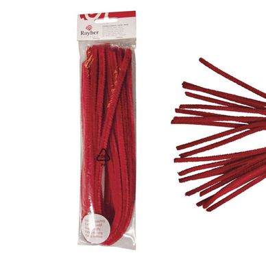 rouge Enenes Lot de 300 cure-pipes avec manche en chenille rouge de 6 mm x 12 pouces Bâtons de modelage flexibles pour enfants pour l'artisanat et l'art 