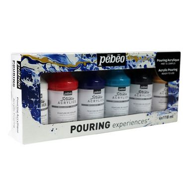 Peintures acryliques Pouring Expérience 6 x 118 ml Pébéo chez