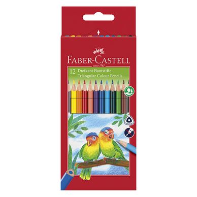 Crayons couleur triangulaire x 12 + taille crayon Faber-Castell chez  Rougier & Plé