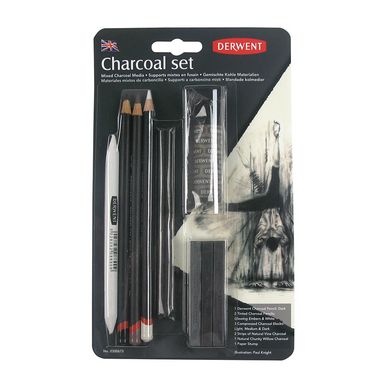 Crayon fusain Charcoal 10 pcs Derwent chez Rougier & Plé