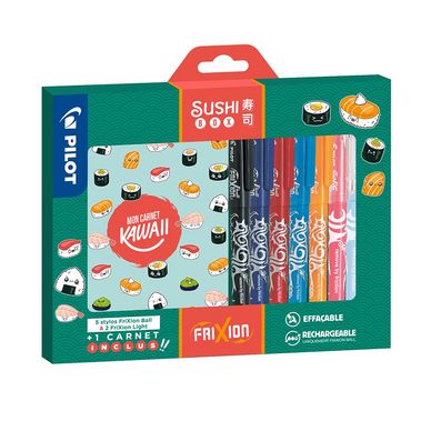 Coffret Sushi Box Frixion Ball & Light 7 stylos + 1 carnet Pilot chez  Rougier & Plé