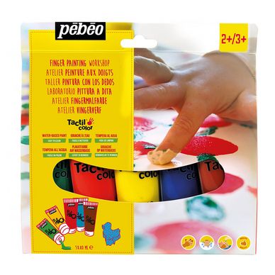 Peinture au doigt Tactilcolor Kit 5 x 80 ml Pébéo chez Rougier & Plé